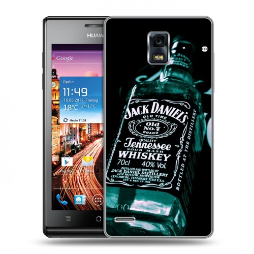 Дизайнерский пластиковый чехол для Huawei Ascend P1 Jack Daniels