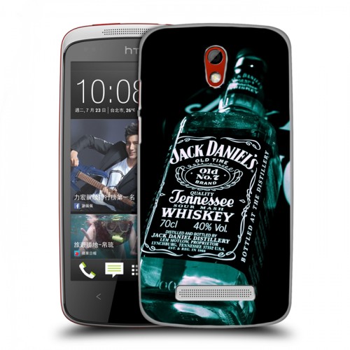 Дизайнерский пластиковый чехол для HTC Desire 500 Jack Daniels