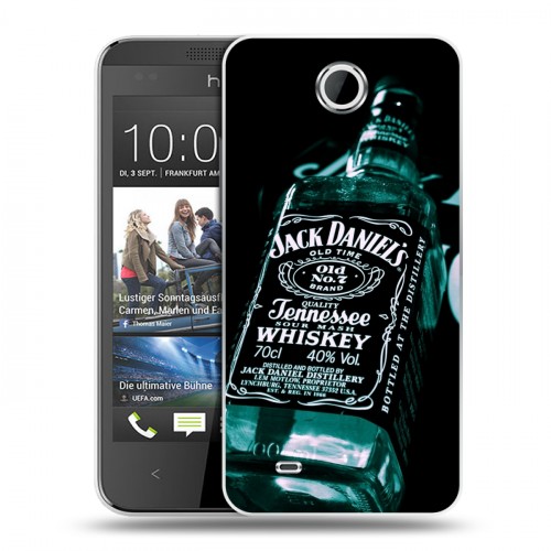 Дизайнерский пластиковый чехол для HTC Desire 300 Jack Daniels