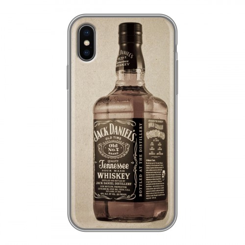 Дизайнерский силиконовый чехол для Iphone x10 Jack Daniels