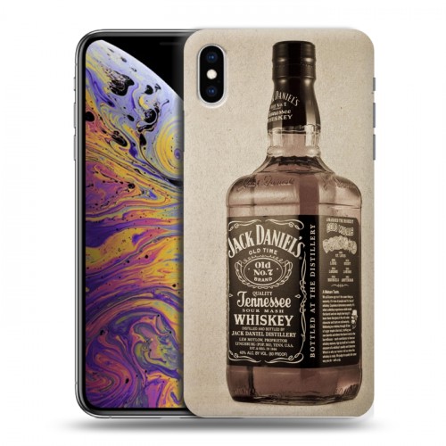 Дизайнерский силиконовый чехол для Iphone Xs Max Jack Daniels