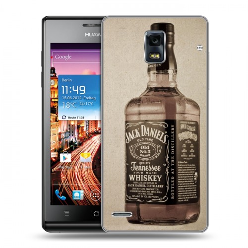 Дизайнерский пластиковый чехол для Huawei Ascend P1 Jack Daniels