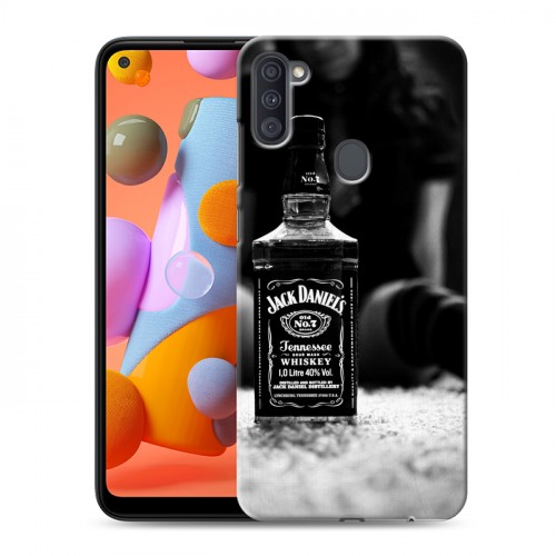 Дизайнерский силиконовый с усиленными углами чехол для Samsung Galaxy A11 Jack Daniels