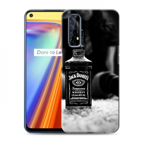 Дизайнерский силиконовый с усиленными углами чехол для Realme 7 Jack Daniels