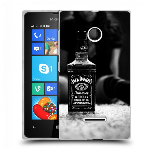 Дизайнерский пластиковый чехол для Microsoft Lumia 435 Jack Daniels