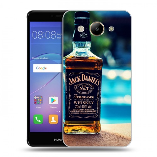 Дизайнерский пластиковый чехол для Huawei Y3 (2017) Jack Daniels