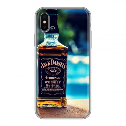 Дизайнерский силиконовый чехол для Iphone x10 Jack Daniels