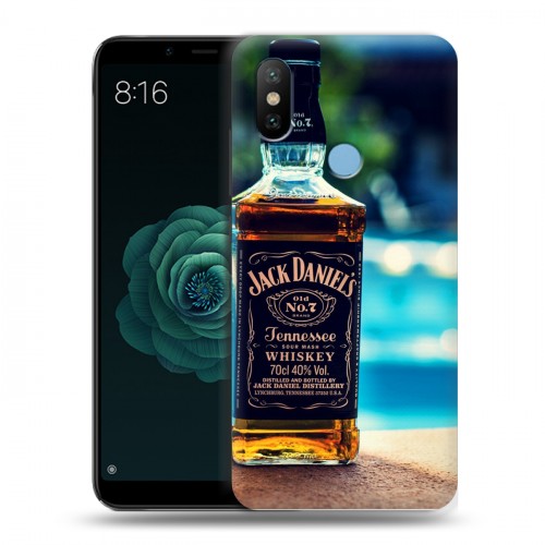 Дизайнерский силиконовый чехол для Xiaomi Mi A2 Jack Daniels