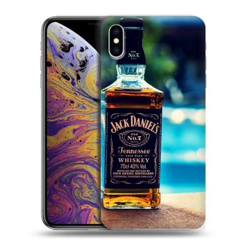Дизайнерский силиконовый чехол для Iphone Xs Max Jack Daniels