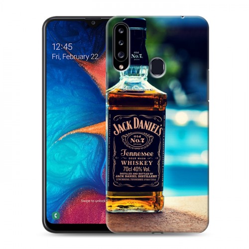 Дизайнерский пластиковый чехол для Samsung Galaxy A20s Jack Daniels