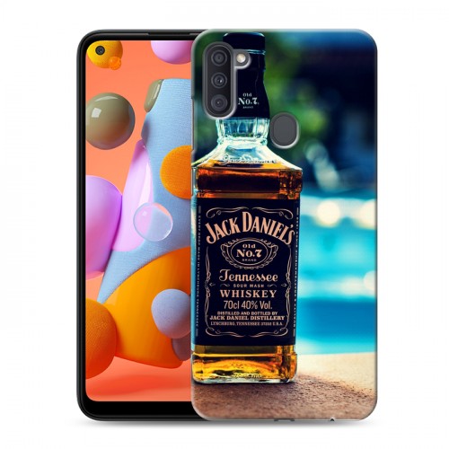 Дизайнерский силиконовый с усиленными углами чехол для Samsung Galaxy A11 Jack Daniels