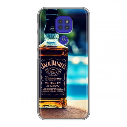 Дизайнерский силиконовый чехол для Motorola Moto G9 Play Jack Daniels