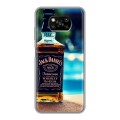 Дизайнерский силиконовый с усиленными углами чехол для Xiaomi Poco X3 Jack Daniels