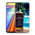 Дизайнерский силиконовый с усиленными углами чехол для Realme 7 Jack Daniels
