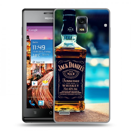 Дизайнерский пластиковый чехол для Huawei Ascend P1 Jack Daniels