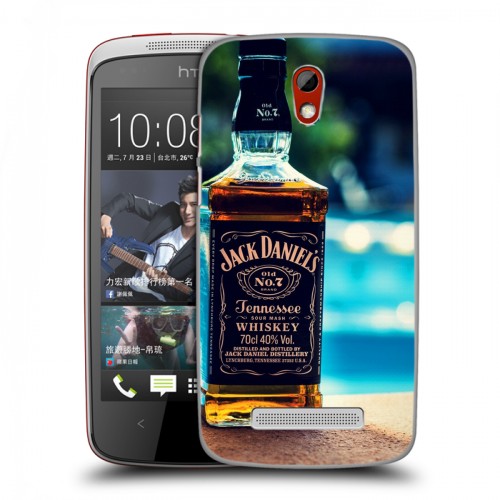 Дизайнерский пластиковый чехол для HTC Desire 500 Jack Daniels