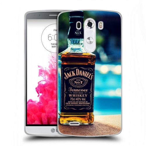 Дизайнерский пластиковый чехол для LG G3 (Dual-LTE) Jack Daniels