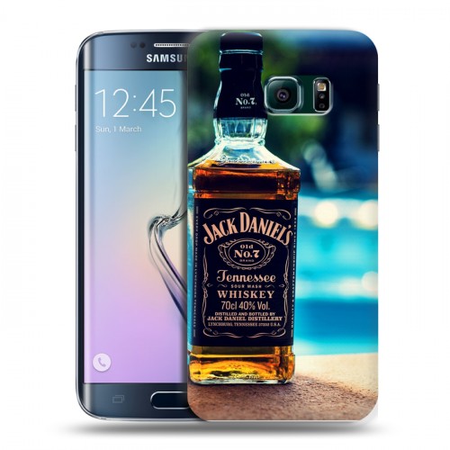 Дизайнерский пластиковый чехол для Samsung Galaxy S6 Edge Jack Daniels