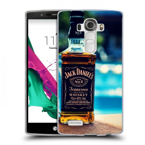 Дизайнерский силиконовый чехол для LG G4 Jack Daniels