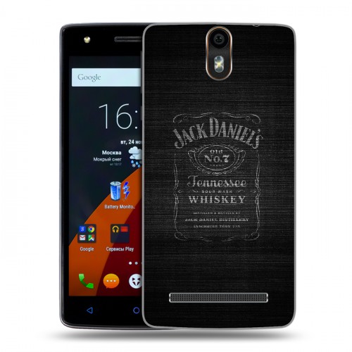 Дизайнерский силиконовый чехол для Wileyfox Storm Jack Daniels