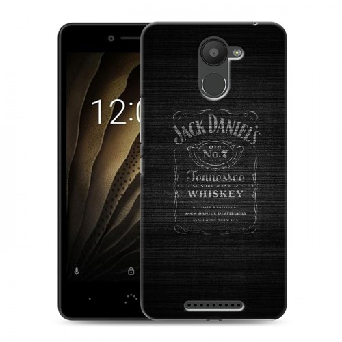 Дизайнерский силиконовый чехол для BQ Aquaris U Jack Daniels