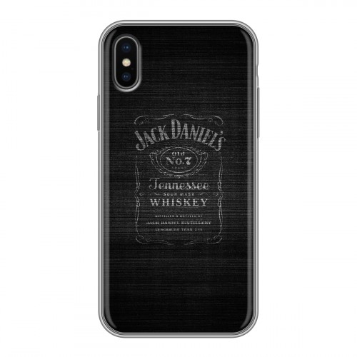 Дизайнерский силиконовый чехол для Iphone x10 Jack Daniels