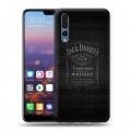 Дизайнерский силиконовый с усиленными углами чехол для Huawei P20 Pro Jack Daniels