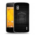 Дизайнерский пластиковый чехол для LG Google Nexus 4 Jack Daniels