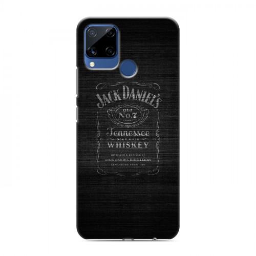 Дизайнерский силиконовый с усиленными углами чехол для Realme C15 Jack Daniels