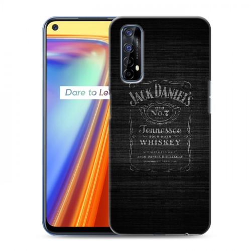 Дизайнерский силиконовый с усиленными углами чехол для Realme 7 Jack Daniels