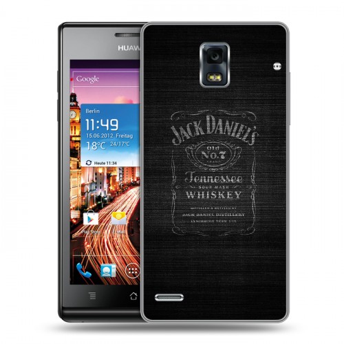 Дизайнерский пластиковый чехол для Huawei Ascend P1 Jack Daniels