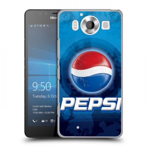 Дизайнерский пластиковый чехол для Microsoft Lumia 950 Pepsi