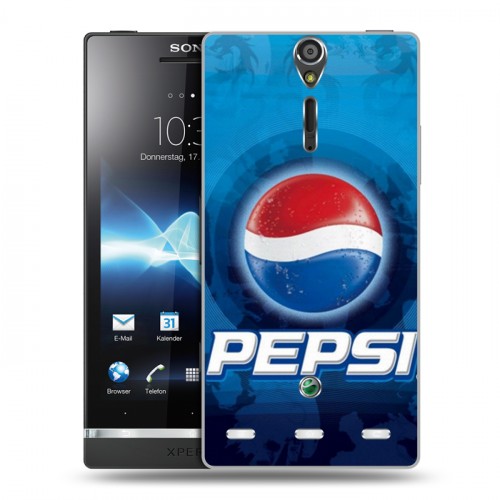 Дизайнерский пластиковый чехол для Sony Xperia S Pepsi