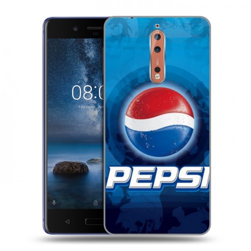 Дизайнерский пластиковый чехол для Nokia 8 Pepsi