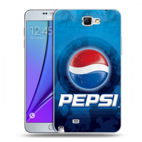 Дизайнерский пластиковый чехол для Samsung Galaxy Note 2 Pepsi