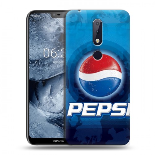 Дизайнерский пластиковый чехол для Nokia 6.1 Plus Pepsi