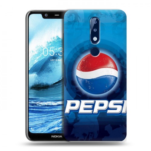 Дизайнерский силиконовый чехол для Nokia 5.1 Plus Pepsi