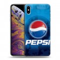Дизайнерский силиконовый чехол для Iphone Xs Max Pepsi