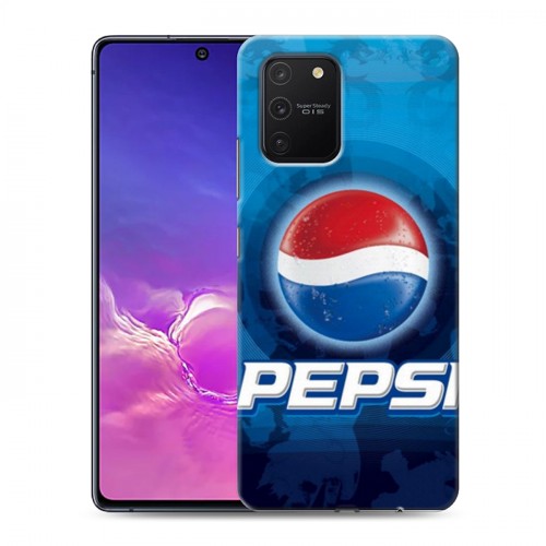 Дизайнерский силиконовый с усиленными углами чехол для Samsung Galaxy S10 Lite Pepsi