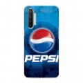 Дизайнерский силиконовый с усиленными углами чехол для Realme XT Pepsi