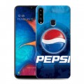 Дизайнерский пластиковый чехол для Samsung Galaxy A20s Pepsi