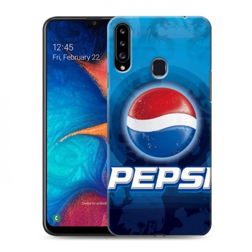 Дизайнерский пластиковый чехол для Samsung Galaxy A20s Pepsi