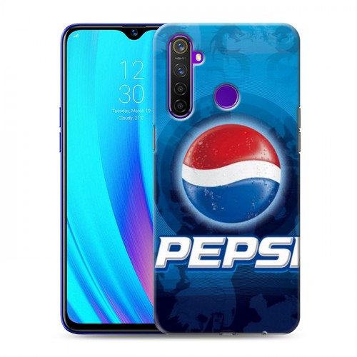 Дизайнерский пластиковый чехол для Realme 5 Pro Pepsi