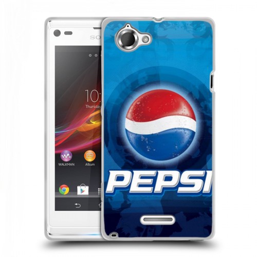 Дизайнерский пластиковый чехол для Sony Xperia L Pepsi