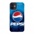 Дизайнерский пластиковый чехол для Iphone 12 Mini Pepsi