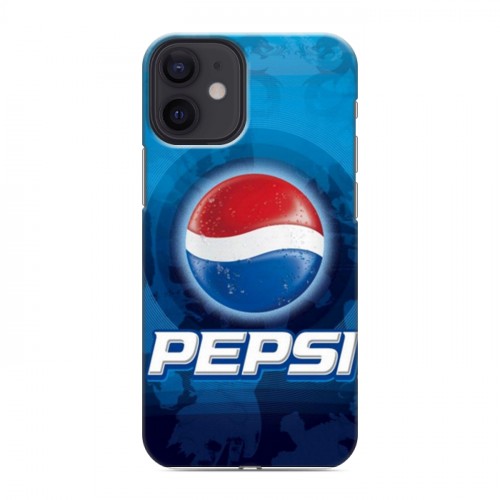 Дизайнерский пластиковый чехол для Iphone 12 Mini Pepsi