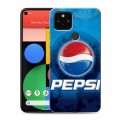 Дизайнерский пластиковый чехол для Google Pixel 5 Pepsi