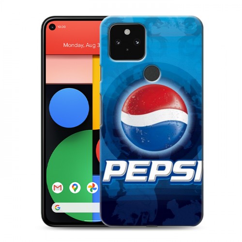 Дизайнерский пластиковый чехол для Google Pixel 5 Pepsi