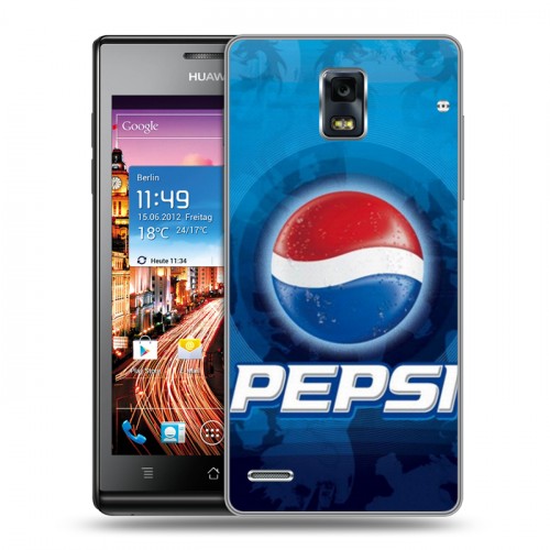 Дизайнерский пластиковый чехол для Huawei Ascend P1 Pepsi