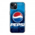 Дизайнерский пластиковый чехол для Iphone 14 Pepsi